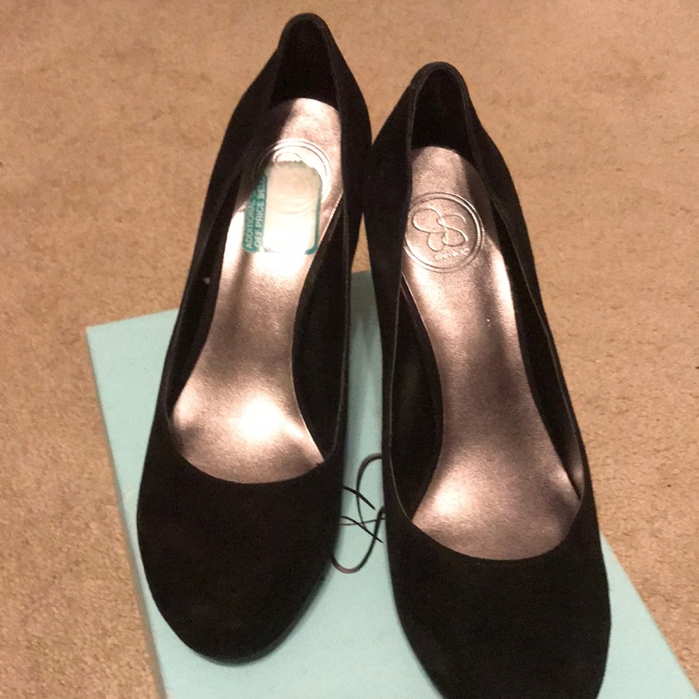 Jessica Simpson Black Suede Heels